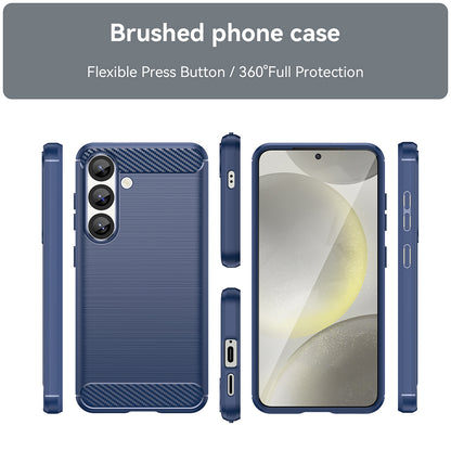 Husa pentru Samsung Galaxy S25 S931, Techsuit, Carbon, Albastra