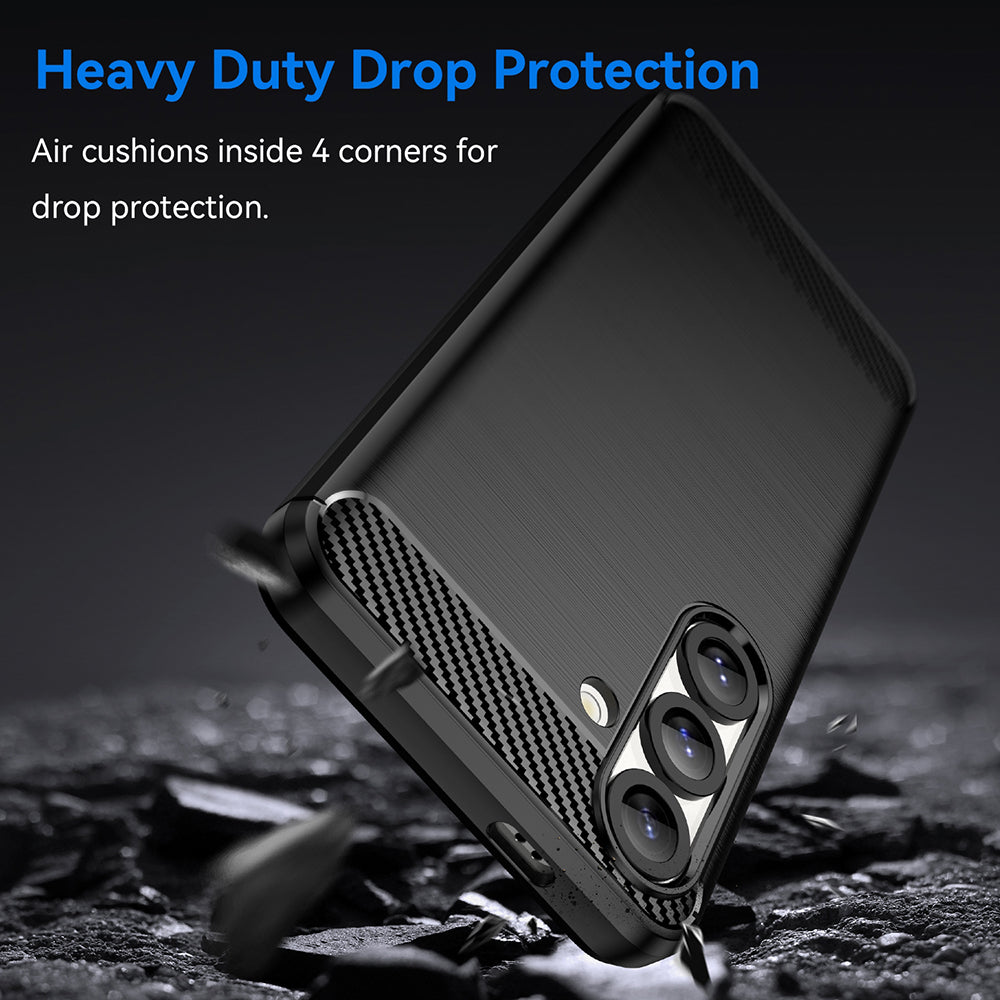 Husa pentru Samsung Galaxy S25 S931, Techsuit, Carbon, Neagra