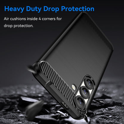 Husa pentru Samsung Galaxy S25 S931, Techsuit, Carbon, Neagra