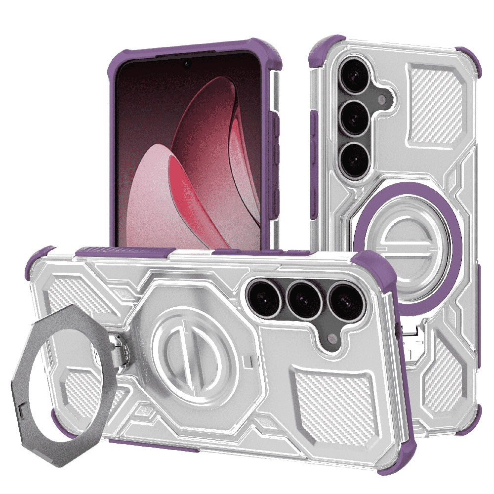 Husa pentru Samsung Galaxy S25 S931, Techsuit, Carbon Shield Pro, Mov