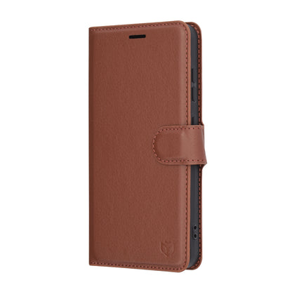 Husa pentru Samsung Galaxy S25 S931, Techsuit, Leather Folio, Maro