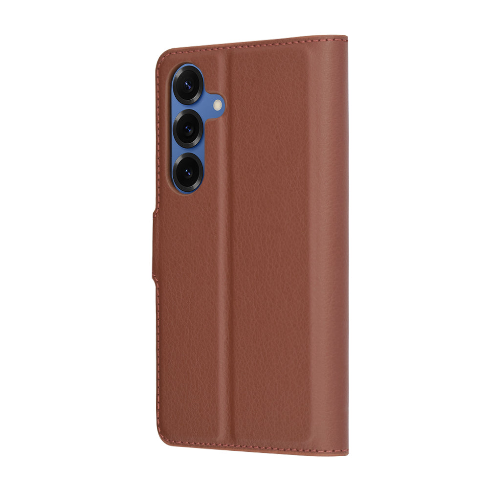 Husa pentru Samsung Galaxy S25 S931, Techsuit, Leather Folio, Maro