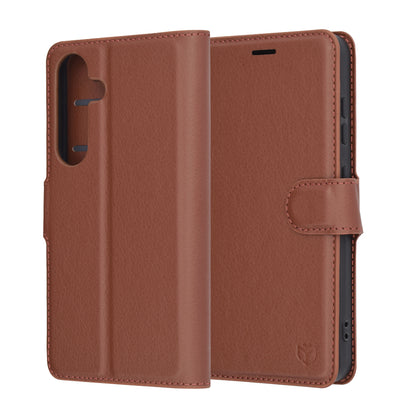 Husa pentru Samsung Galaxy S25 S931, Techsuit, Leather Folio, Maro