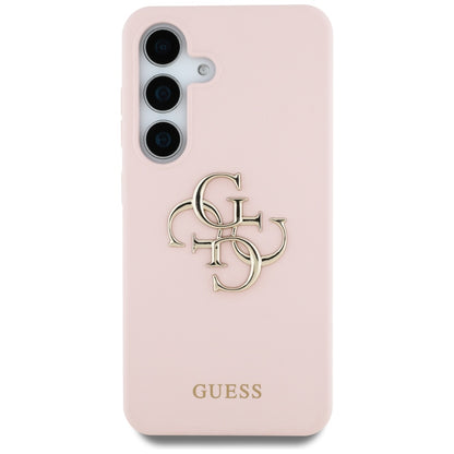 Husa pentru Samsung Galaxy S25 Ultra S938, Guess, 4G Grained Big and Classic Logo, Roz