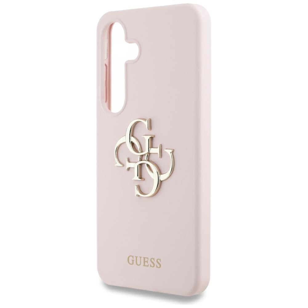 Husa pentru Samsung Galaxy S25 Ultra S938, Guess, 4G Grained Big and Classic Logo, Roz