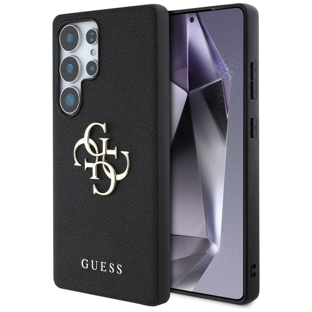 Husa pentru Samsung Galaxy S25 Ultra S938, Guess, 4G Grained Big and Classic Logo, Neagra