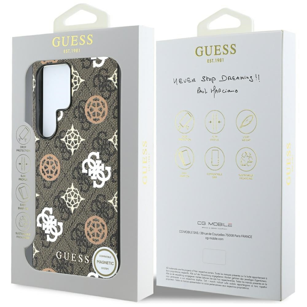 Husa pentru Samsung Galaxy S25 Ultra S938, Guess, 4G Peony, Maro