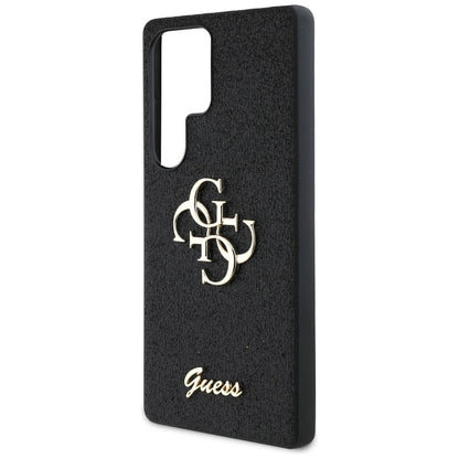 Husa pentru Samsung Galaxy S25 Ultra S938, Guess, Glitter Big 4G Script, Neagra