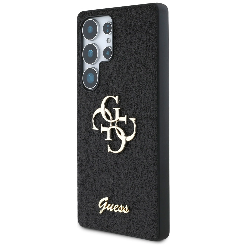 Husa pentru Samsung Galaxy S25 Ultra S938, Guess, Glitter Big 4G Script, Neagra