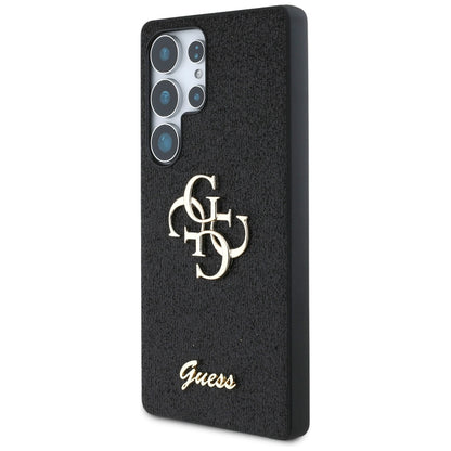 Husa pentru Samsung Galaxy S25 Ultra S938, Guess, Glitter Big 4G Script, Neagra