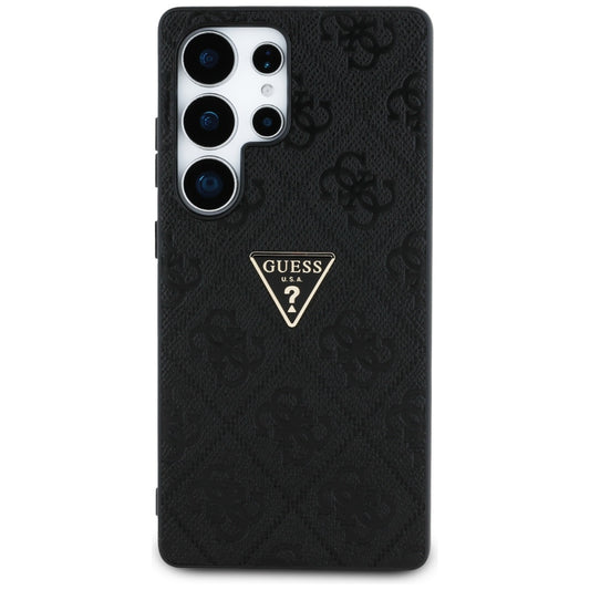Husa pentru Samsung Galaxy S25 Ultra S938, Guess, Grained Hot Stamp 4G Triangle, Neagra