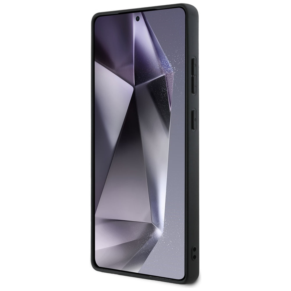 Husa pentru Samsung Galaxy S25 Ultra S938, Guess, Grained Hot Stamp 4G Triangle, Neagra