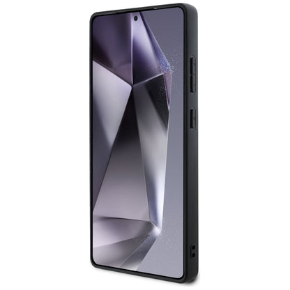 Husa pentru Samsung Galaxy S25 Ultra S938, Guess, Grained Hot Stamp 4G Triangle, Roz