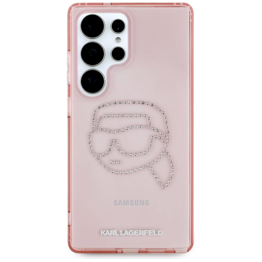 Husa pentru Samsung Galaxy S25 Ultra S938, Karl Lagerfeld, IML Luxury Karl's Head, Roz