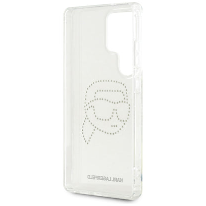Husa pentru Samsung Galaxy S25 Ultra S938, Karl Lagerfeld, IML Rhinestones Karl's Head, Transparenta