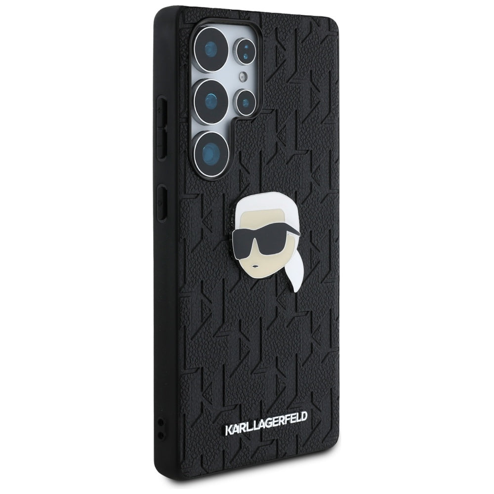 Husa pentru Samsung Galaxy S25 Ultra S938, Karl Lagerfeld, Monogram Karl's Head, Neagra