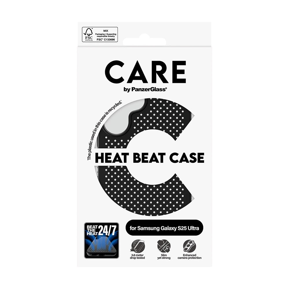 Husa pentru Samsung Galaxy S25 Ultra S938, PanzerGlass, Care Feature Heat Beat, Neagra