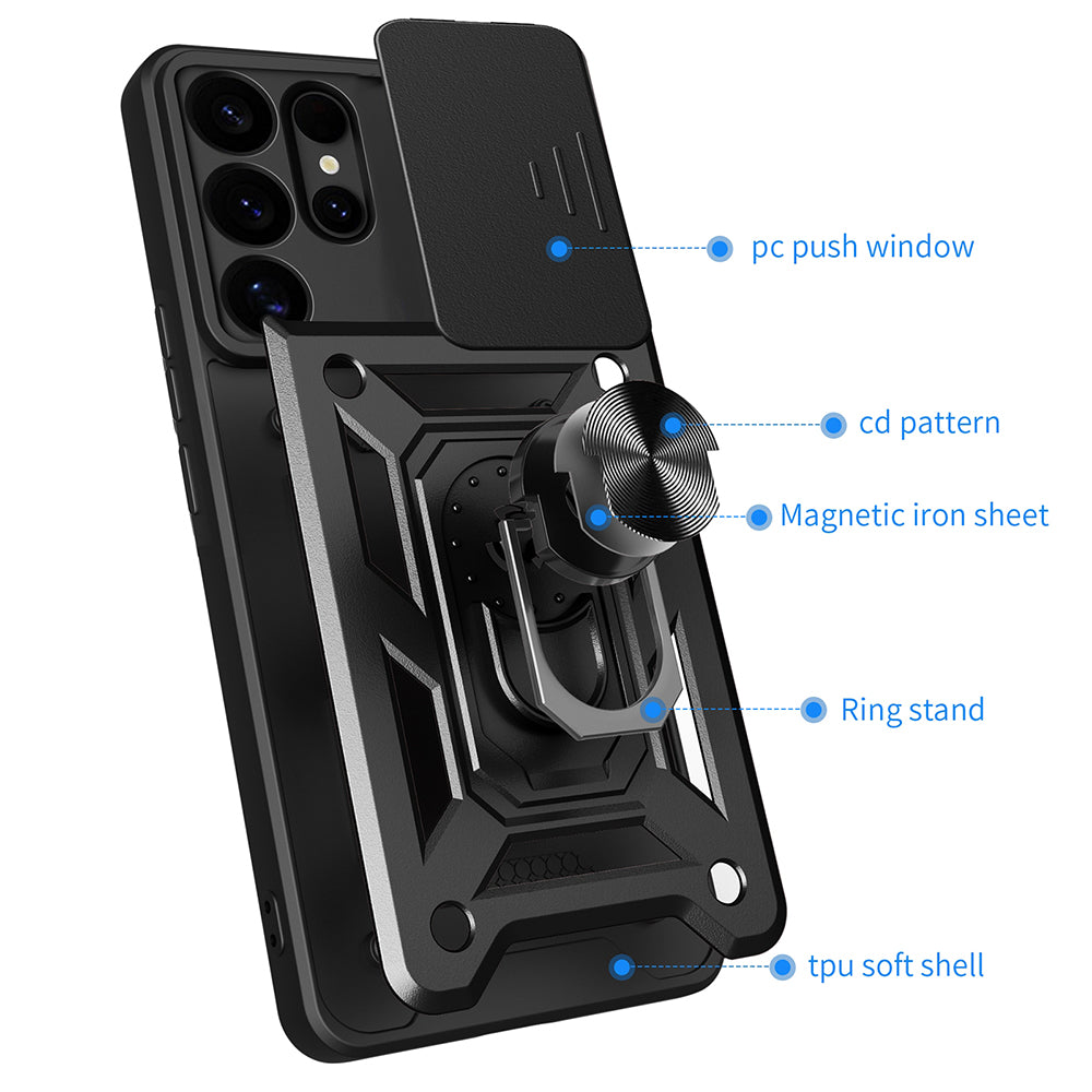 Husa pentru Samsung Galaxy S25 Ultra S938, Techsuit, CamShield, Neagra