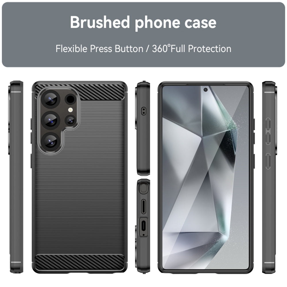 Husa pentru Samsung Galaxy S25 Ultra S938, Techsuit, Carbon, Albastra