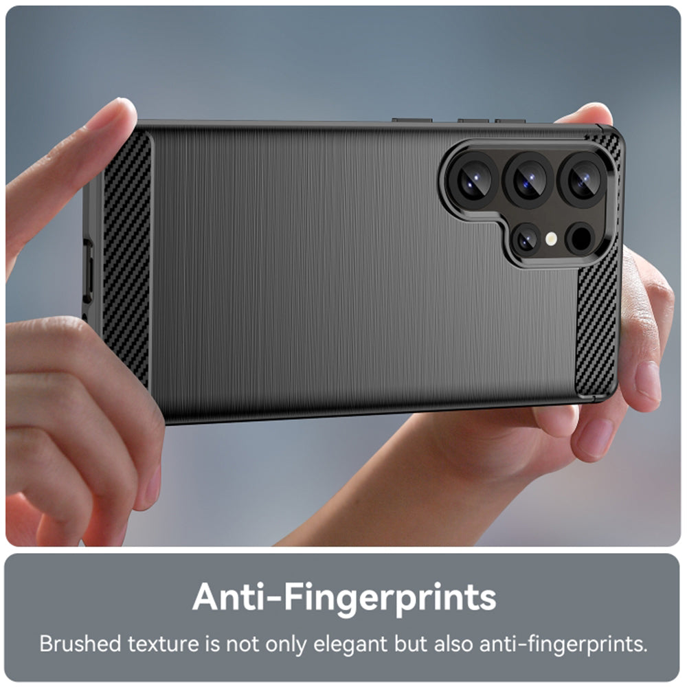 Husa pentru Samsung Galaxy S25 Ultra S938, Techsuit, Carbon, Albastra
