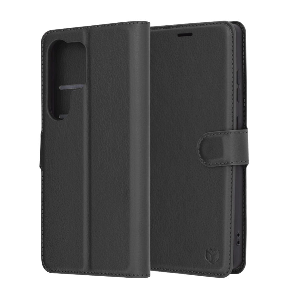 Husa pentru Samsung Galaxy S25 Ultra S938, Techsuit, Leather Folio, Neagra