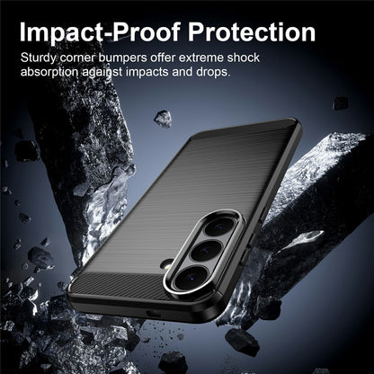 Husa pentru Samsung Galaxy S26 FE / S25 FE, Techsuit, Carbon, Albastra
