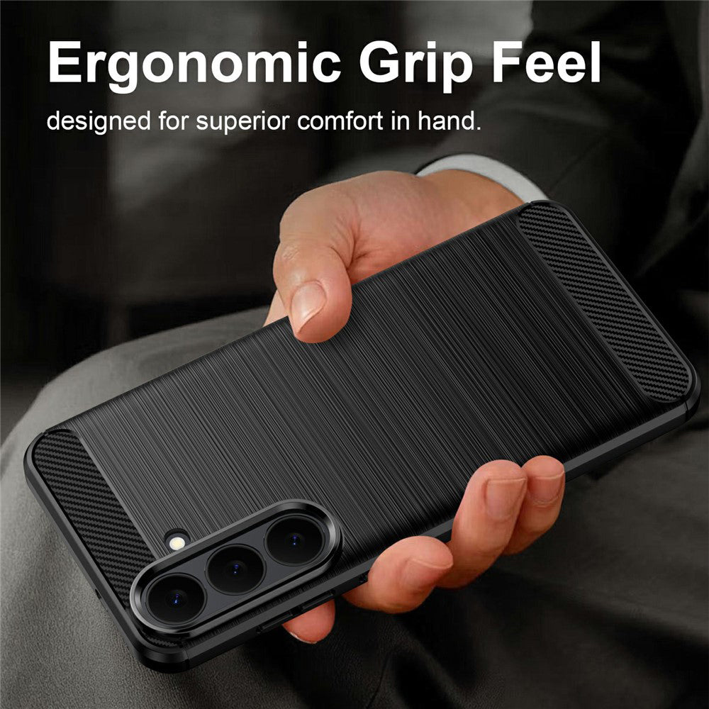 Husa pentru Samsung Galaxy S26 FE / S25 FE, Techsuit, Carbon, Albastra