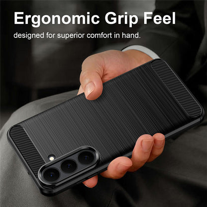 Husa pentru Samsung Galaxy S26 FE / S25 FE, Techsuit, Carbon, Neagra