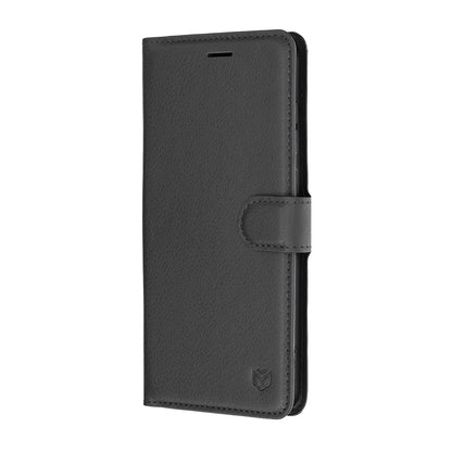 Husa pentru Samsung Galaxy S26 FE / S25 FE, Techsuit, Leather Folio, Neagra