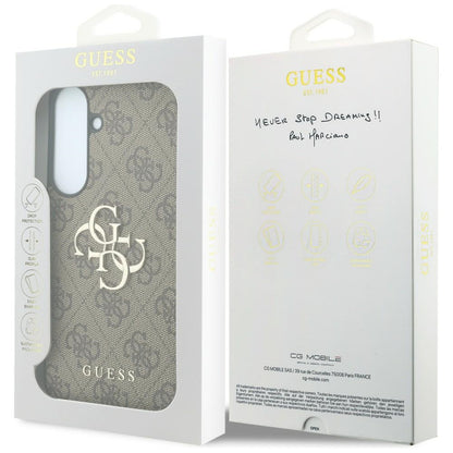 Husa pentru Samsung Galaxy S26 FE S741, Guess, 4G Metal Logo, Maro