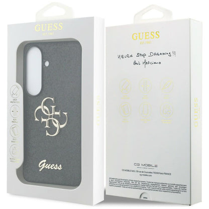Husa pentru Samsung Galaxy S26 S942, Guess, Fixed Glitter Big 4G Metal Frame, Neagra