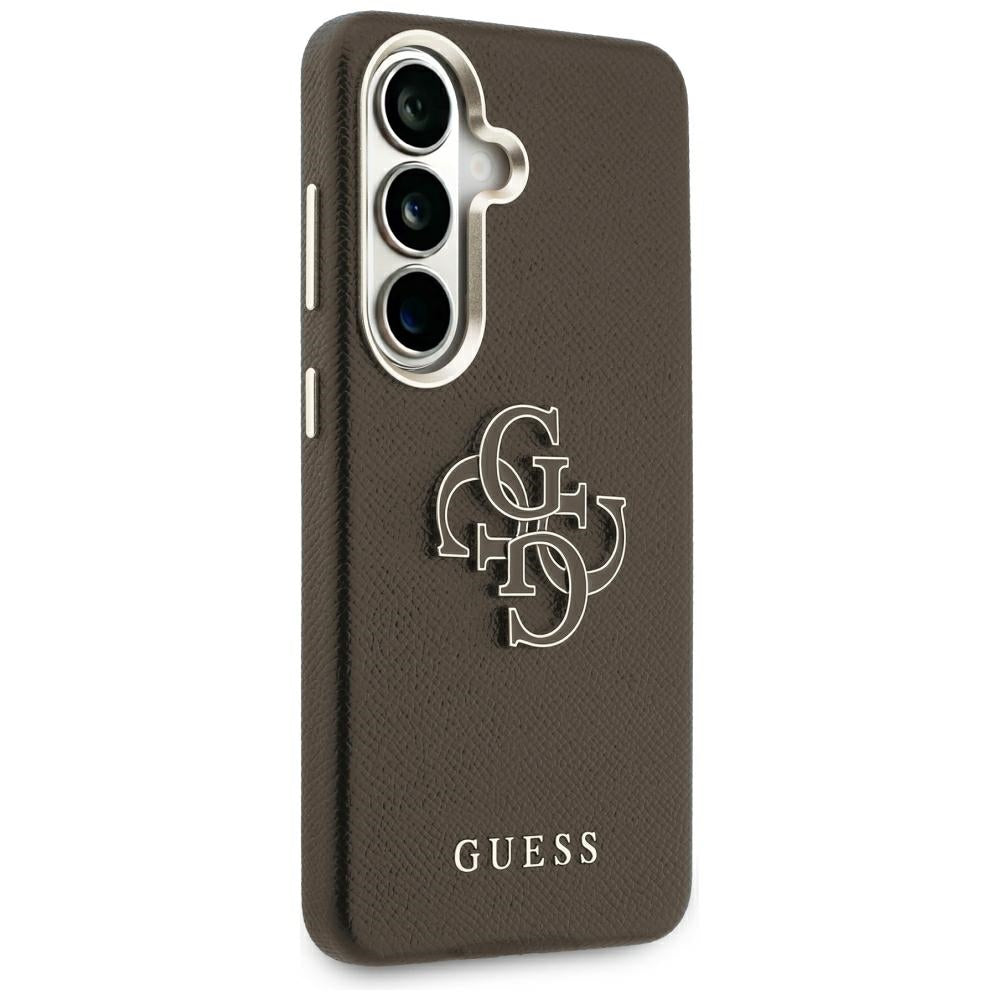 Husa pentru Samsung Galaxy S26 Plus S947, Guess, 4G Grained Big and Classic Logo, Maro