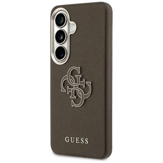 Husa pentru Samsung Galaxy S26 Plus S947, Guess, 4G Grained Big and Classic Logo, Maro