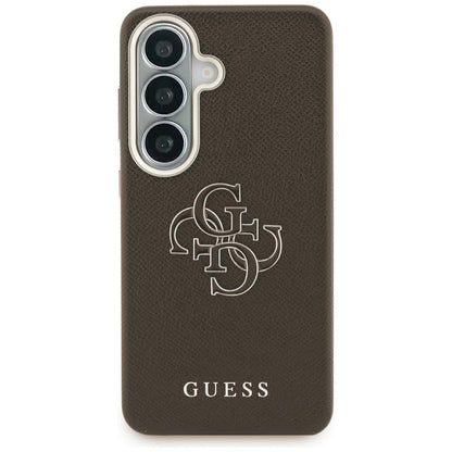Husa pentru Samsung Galaxy S26 Plus S947, Guess, 4G Grained Big and Classic Logo, Maro