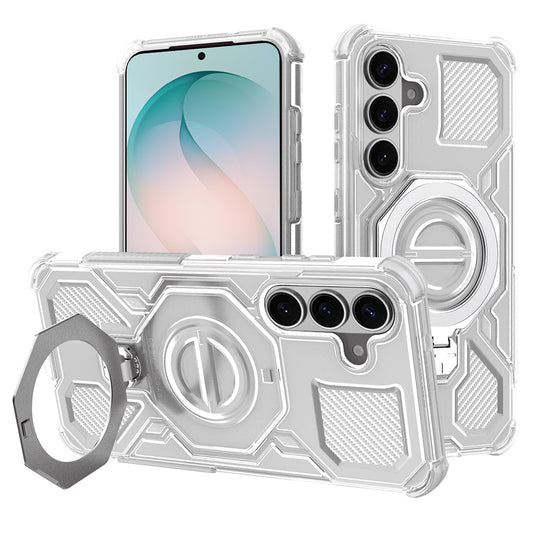 Husa pentru Samsung Galaxy S26 Plus, Techsuit, Carbon Shield Pro, Alba