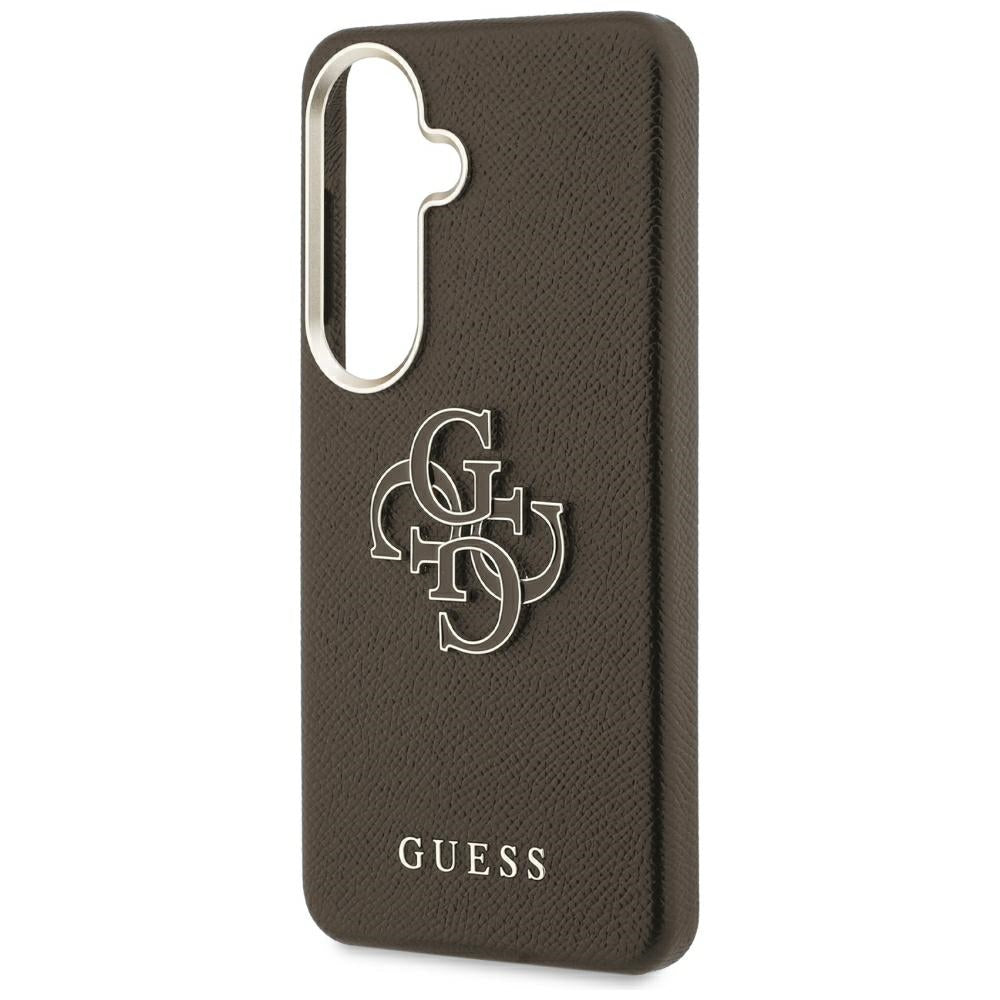 Husa pentru Samsung Galaxy S26 S942, Guess, 4G Grained Big and Classic Logo, Maro