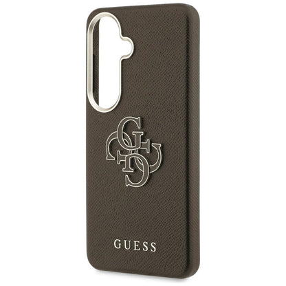 Husa pentru Samsung Galaxy S26 S942, Guess, 4G Grained Big and Classic Logo, Maro