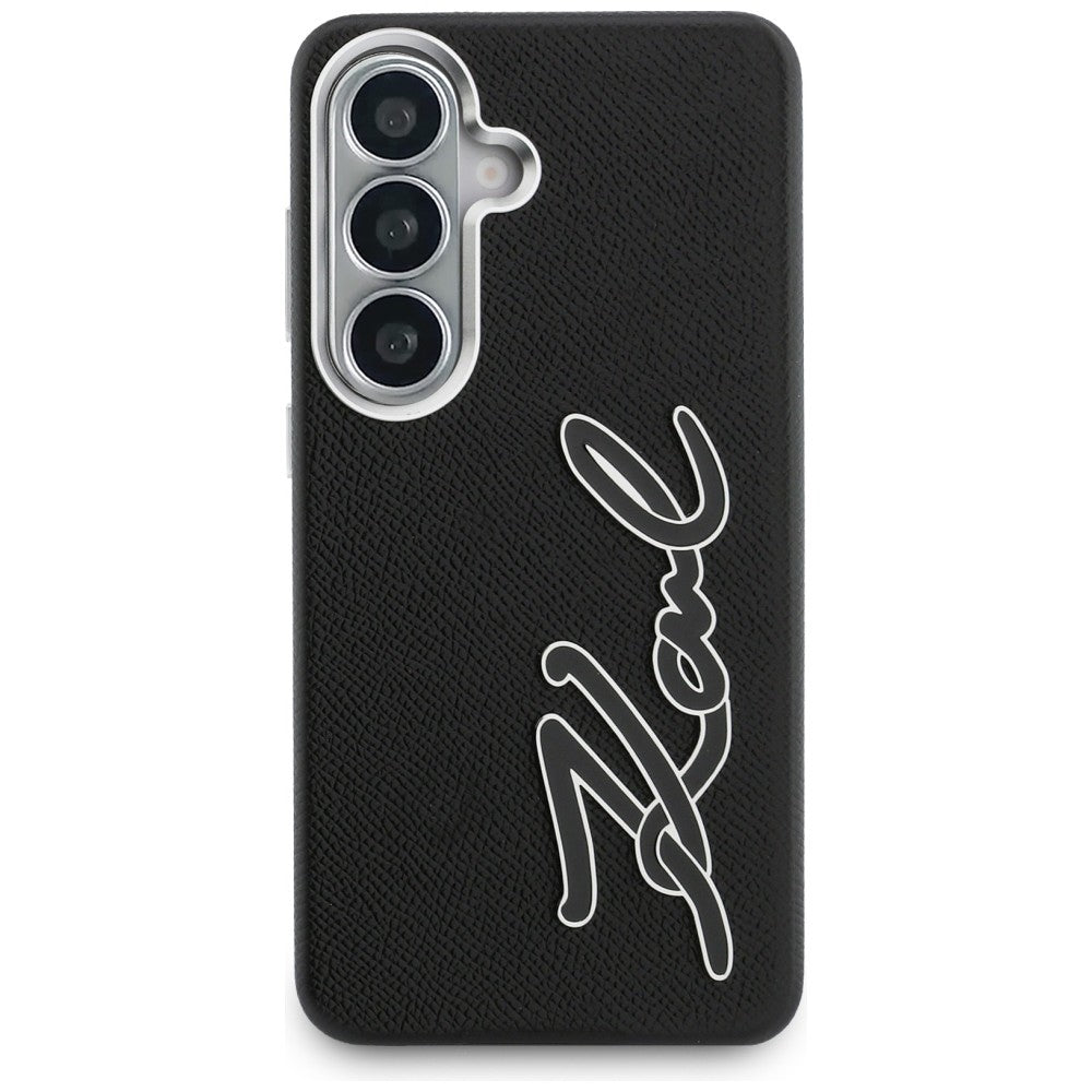 Husa pentru Samsung Galaxy S26 S942, Karl Lagerfeld, Signature Resin Logo, Neagra