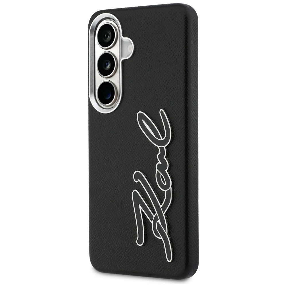 Husa pentru Samsung Galaxy S26 S942, Karl Lagerfeld, Signature Resin Logo, Neagra