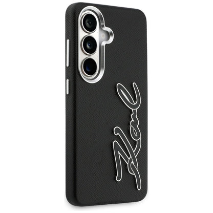 Husa pentru Samsung Galaxy S26 S942, Karl Lagerfeld, Signature Resin Logo, Neagra