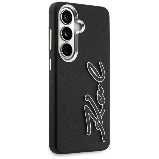 Husa pentru Samsung Galaxy S26 S942, Karl Lagerfeld, Signature Resin Logo, Neagra