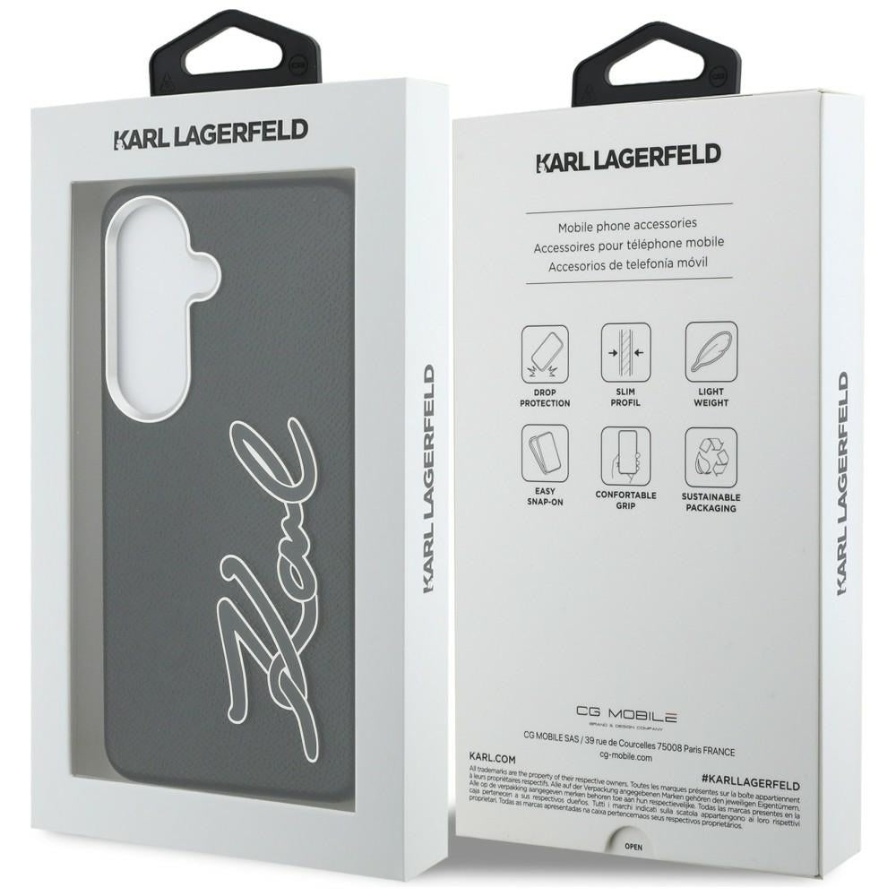 Husa pentru Samsung Galaxy S26 S942, Karl Lagerfeld, Signature Resin Logo, Neagra