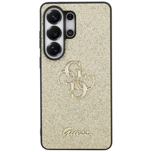 Husa pentru Samsung Galaxy S26 Ultra S948, Guess, Fixed Glitter Big 4G Metal Frame, Aurie