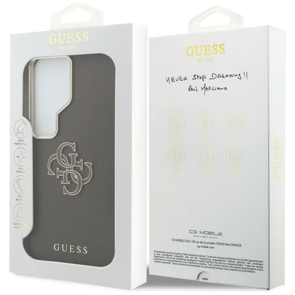 Husa pentru Samsung Galaxy S26 Ultra S948, Guess, 4G Grained Big and Classic Logo, Maro