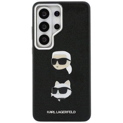 Husa pentru Samsung Galaxy S26 Ultra S948, Karl Lagerfeld, Saffiano Karl & Choupette's Head Pin, Neagra