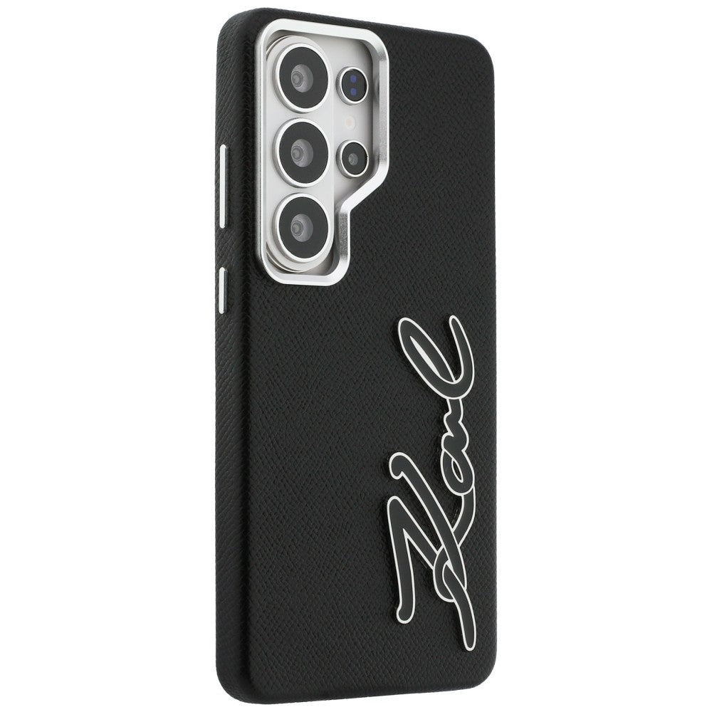 Husa pentru Samsung Galaxy S26 Ultra S948, Karl Lagerfeld, Signature Resin Logo, Neagra