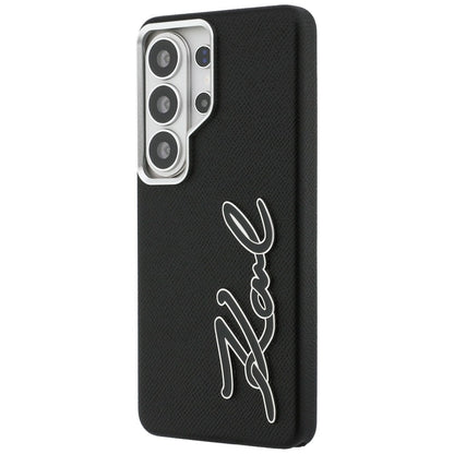 Husa pentru Samsung Galaxy S26 Ultra S948, Karl Lagerfeld, Signature Resin Logo, Neagra