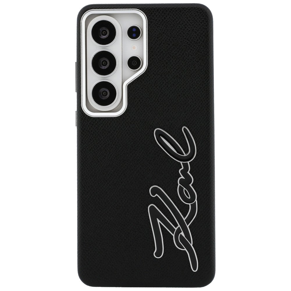 Husa pentru Samsung Galaxy S26 Ultra S948, Karl Lagerfeld, Signature Resin Logo, Neagra