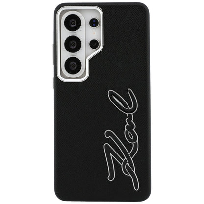 Husa pentru Samsung Galaxy S26 Ultra S948, Karl Lagerfeld, Signature Resin Logo, Neagra