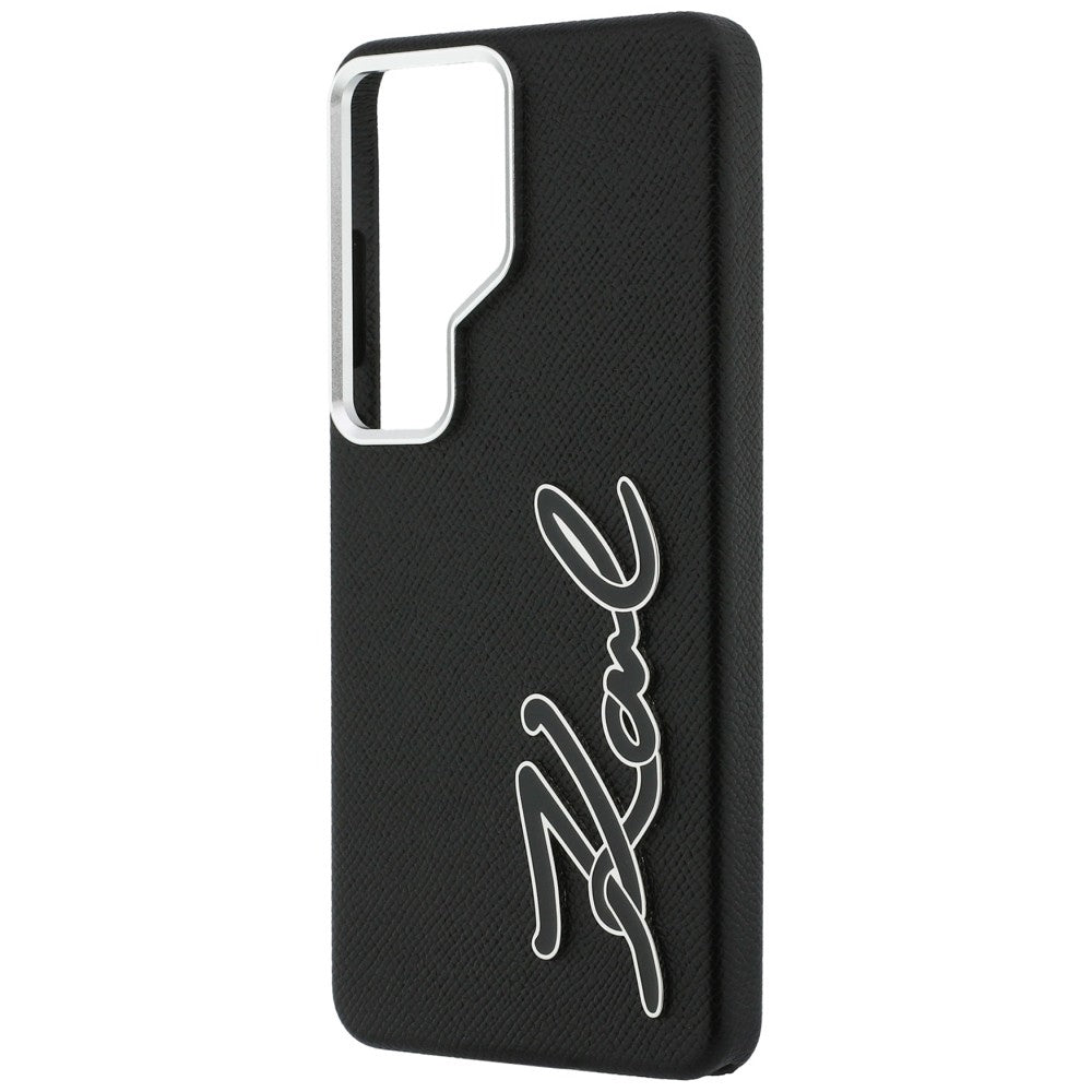 Husa pentru Samsung Galaxy S26 Ultra S948, Karl Lagerfeld, Signature Resin Logo, Neagra